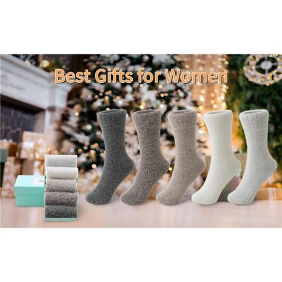 New 5 Pairs Fuzzy Soft Cozy Comfortable Socks for Women, Casual Sleep Comfy Sock - Picture 6 of 6